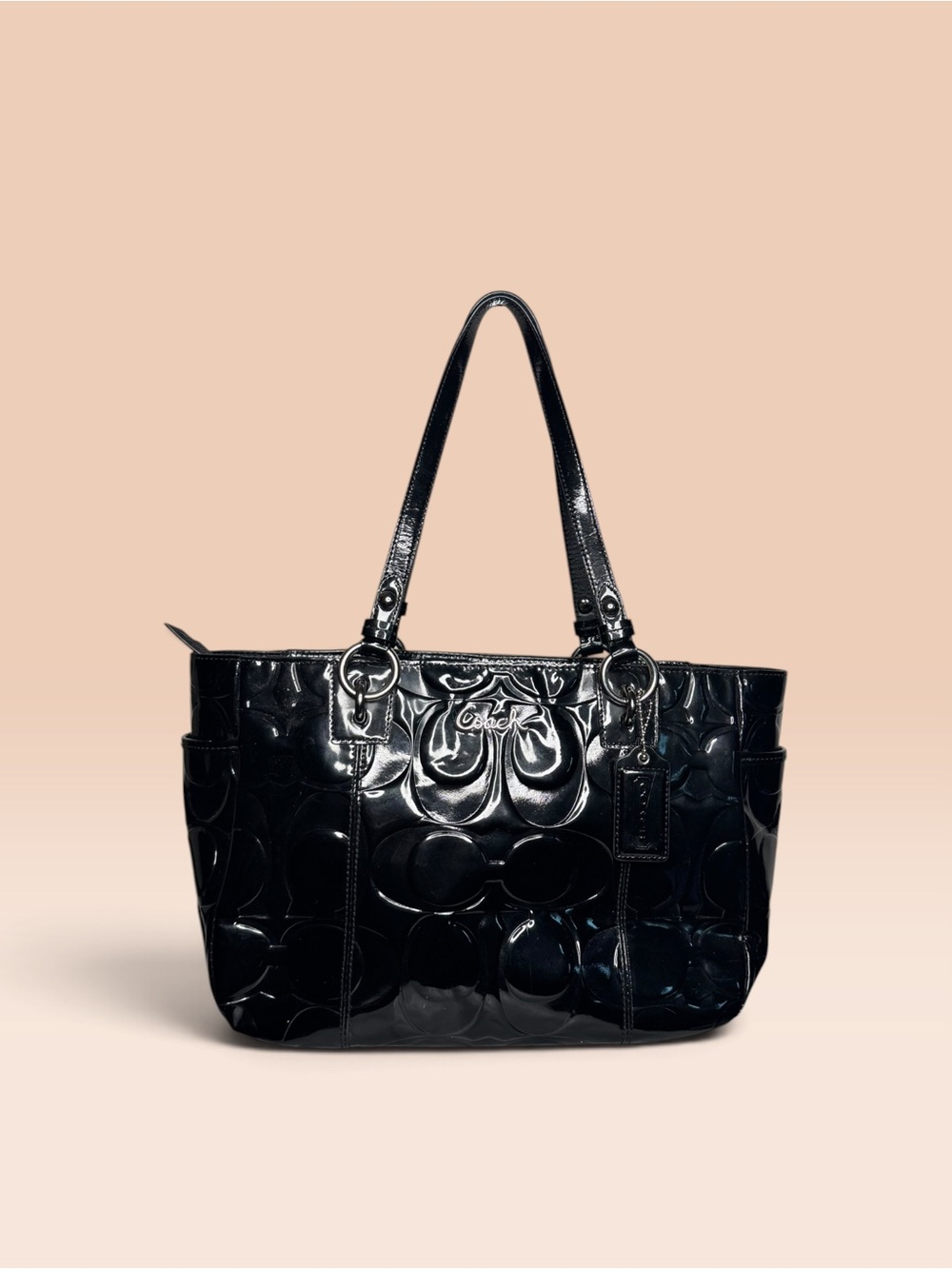 Coach East West Gallery Patent Leather Tote